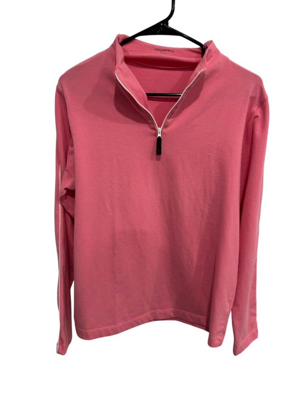 ProSpirit Womens Pink 1/4 Zip Pullover Size Large Athleisure Barbiecore